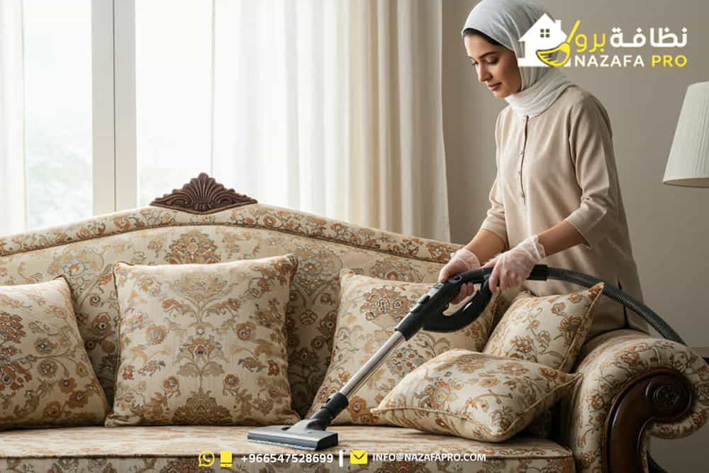 أفضل-طرق-تنظيف-المجالس-القماشية