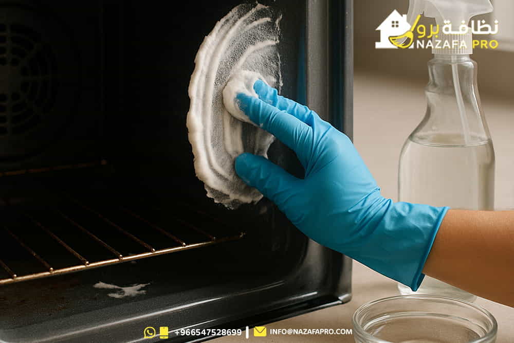 تنظيف-فرن-الغاز-بعد-انسكاب-الطعام